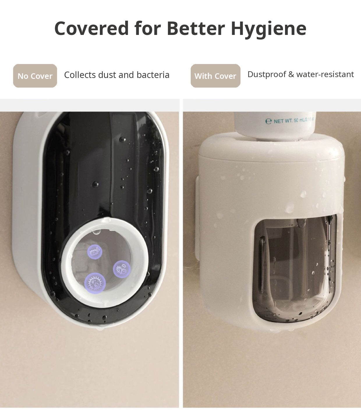 🦷Wall-Mounted Toothpaste Dispenser with Dust Cover