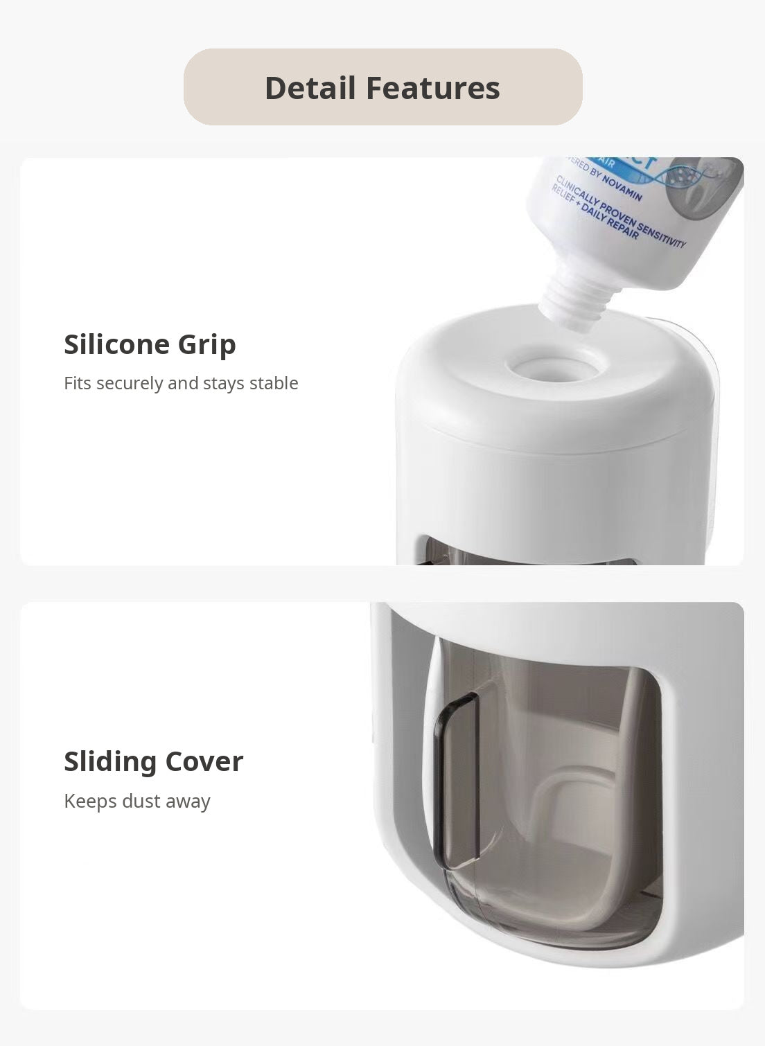 🦷Wall-Mounted Toothpaste Dispenser with Dust Cover
