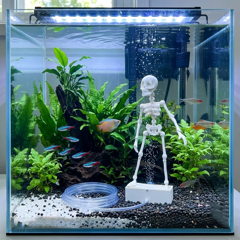 💀Dancing Skeleton Aquarium Dancing Skeleton Aquarium Ornament🫧