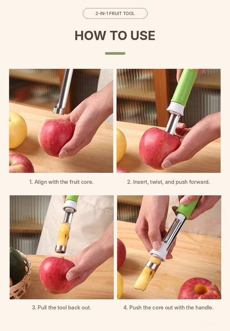 2-in-1 Fruit Corer & Peeler
