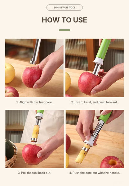 2-in-1 Fruit Corer & Peeler