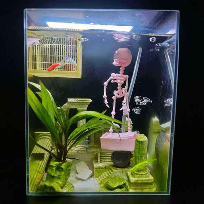 💀Dancing Skeleton Aquarium Dancing Skeleton Aquarium Ornament🫧