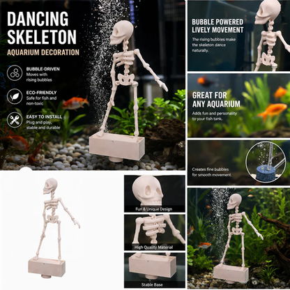 💀Dancing Skeleton Aquarium Dancing Skeleton Aquarium Ornament🫧