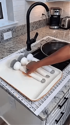 🔥Revolutionary 360° Spinning Dish Brush with Soap Dispenser