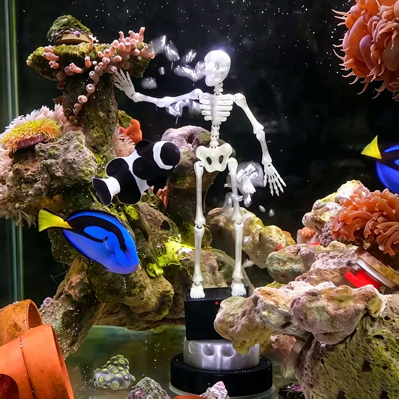 💀Dancing Skeleton Aquarium Dancing Skeleton Aquarium Ornament🫧