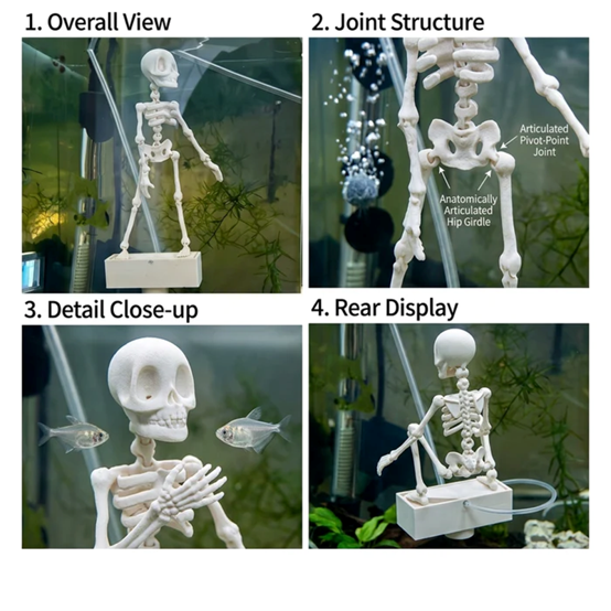 💀Dancing Skeleton Aquarium Dancing Skeleton Aquarium Ornament🫧
