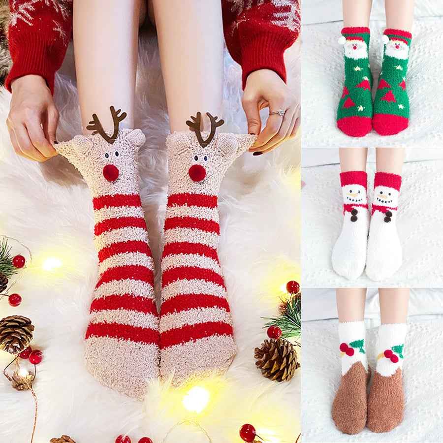 🎄Early Christmas Hot Sale—Coral Fleece Socks Christmas Gift Box