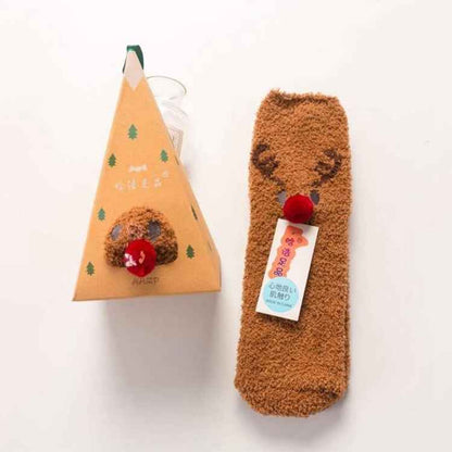🎄Early Christmas Hot Sale—Coral Fleece Socks Christmas Gift Box
