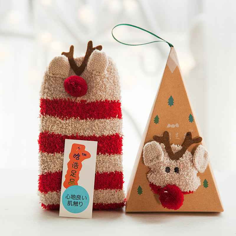🎄Early Christmas Hot Sale—Coral Fleece Socks Christmas Gift Box