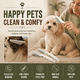🔥Peigne multifonctionnel pour poils d'animaux, anti-puces et anti-taches lacrymales, 2 pièces