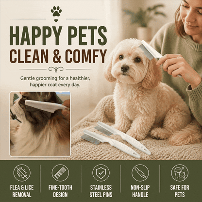 🔥Multifunctional Pet Hair Comb Flea and Tear Stain Removal 2 Pcs