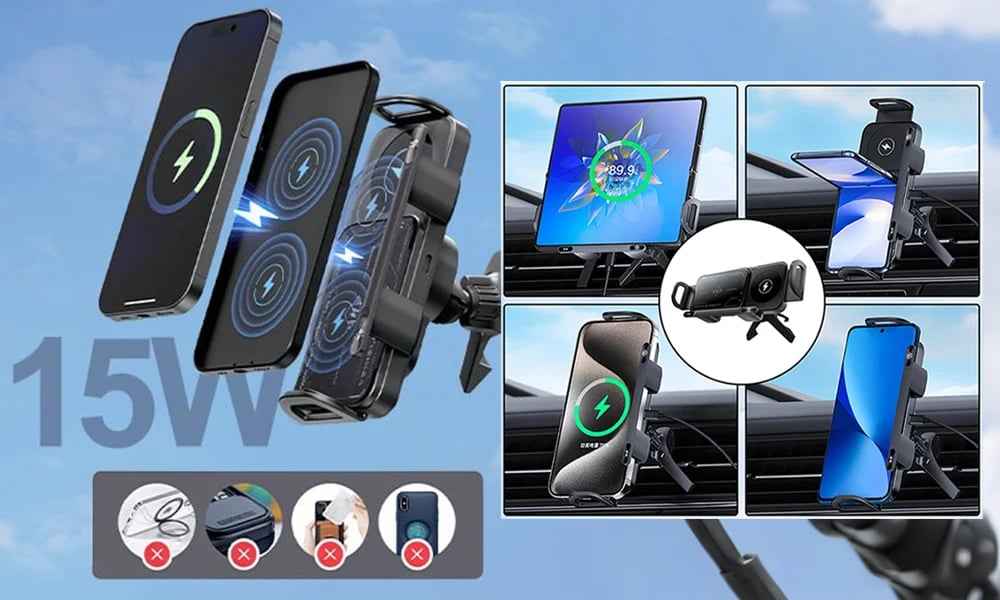 ⚡Wireless Charging Rotating Car Mount📱