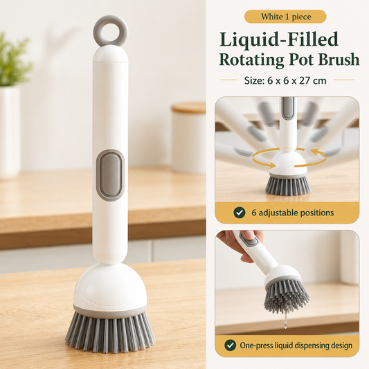 🔥Revolutionary 360° Spinning Dish Brush with Soap Dispenser
