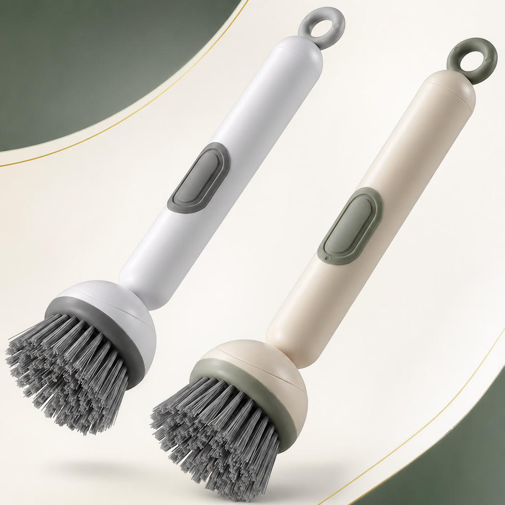 🔥Revolutionary 360° Spinning Dish Brush with Soap Dispenser