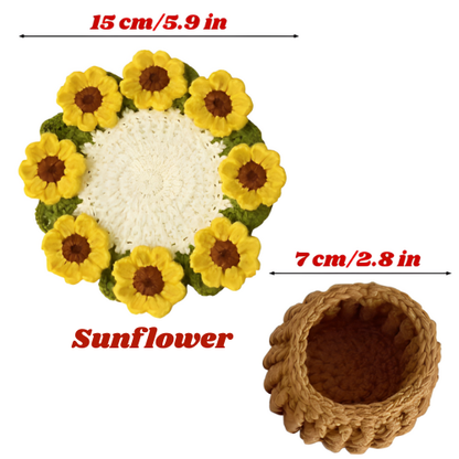 🎁 Bouquet Coasters – Handmade Flowers