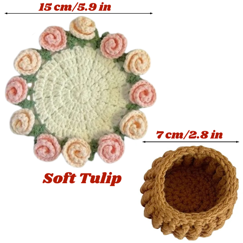 🎁 Bouquet Coasters – Handmade Flowers